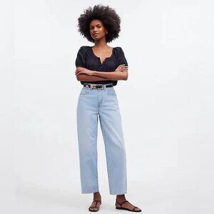 Madewell The Perfect Vintage Wide-Leg Crop Jean Light Wash